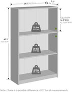 Furinno Reed Closet Organizers and Storage, 3-Tier Closet Organizer, Open Shelf Closet Storage, for Wardrobe, Bedroom, Living Room, Blackwood - Image 2