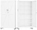 GAIOUS 78.7" Tall Metal Storage Cabinet with Lock and Wheels, File Cabinet by GAIOUS