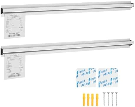 Ticket Holder for Restaurant, 16/18/24/28/30" Ticket Check Rack Restaurant Order Receipt Holder Ticket Rail Display Slide Ticket Rack for Commercial Kitchen Cafes Pubs Bars(2 Pcs)(40 Inch) by Unknown