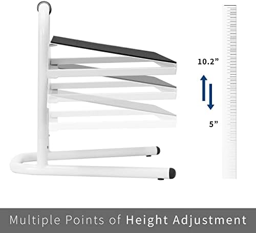 VIVO Ergonomic Height Adjustable Foot Rest Relief Platform, Elevated Stool for Comfortable Sit to Stand Workstation, Non-Slip Surface, Portable, Home Office Classroom Use, White, STAND-FT01W - Image 5