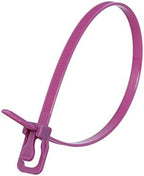 RETYZ 14-Inch Purple Reusable Releasable Cable Ties – 100 Pack, 50 lb Strength, Patented Quick-Release, Tool-Free Design for Home, Office, and Light Industrial Use by RETYZ