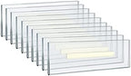 Azar Displays, 122018, Adhesive Clear Acrylic Wall Sign Holder Display, Landscape Frame for Posters, Flyers, Art, Business, School, Nameplates & Doorway Signs, 10 Pack, 8.5" x 2.5" by AzarDisplays