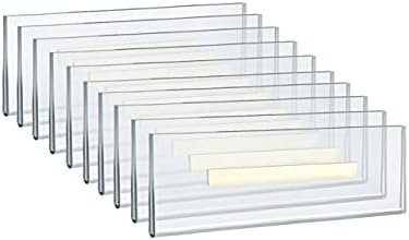 Azar Displays, 122018, Adhesive Clear Acrylic Wall Sign Holder Display, Landscape Frame for Posters, Flyers, Art, Business, School, Nameplates & Doorway Signs, 10 Pack, 8.5" x 2.5" by AzarDisplays