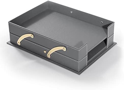MOOGCO Bonded Set - Desk Accessories - Leather Desk Organizer - Bonded Leather Set - Office Desk Accessories - Home Office Accessories - Desk Supplies - Leather Desk Set - Office Accessories - Image 4