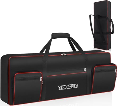 AKOZLIN 76 Key Keyboard Case, Soft Padded Keyboard Gig Bag, Piano Bag by AKOZLIN
