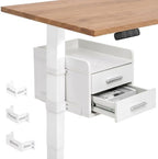 Under Desk Drawer for Standing Desk, No Drill, 30 lb, Desk Leg Mounted by TOPSKY