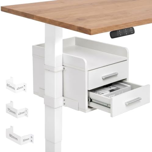 Under Desk Drawer for Standing Desk, No Drill, 30 lb, Desk Leg Mounted by TOPSKY