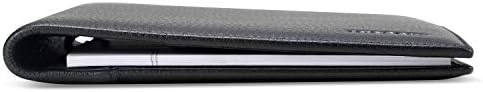 HISCOW Slim Leather Junior Padfolio, 5x8 Notepad Cover, Pebbled Black - Image 7