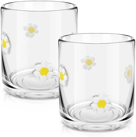 SiliFine 2 PCS Flower Icon Juice Glasses by SiliFine