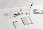 russell+hazel Acrylic Pen & Pencil Holder with Perpetual Calendar, Clear - Image 5