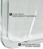 Azar Displays 250055 Clear Plastic Wall Mount File Holder with Suction Cups, 4-Pack - Image 3