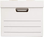 Amazon Basics Medium Duty Storage/Filing Boxes with Lid and Handles, Legal/Letter Size, Collapsible, Foldable, Tape-Free Assembly, 16.2" L x 12.5" W x 10.5" H, White, 12-Pack - Image 4