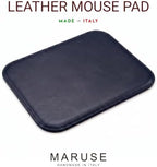 Maruse Italian Leather Mouse Pad for Home or Office Desktop, Handmade in Italy, Navy - Image 2
