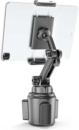 Charchendo Adjustable Extendable Cup Holder Tablet Stand - 4-12.9 inch Tablet & Phone Mount, Non-Slip Secure Clamp, for Car/Truck, Fits iPad Pro/Air/Mini, Samsung Galaxy Tab by Charchendo