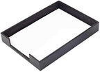 MOOGCO Leather Document Tray - Pen Holder - Note Paper Holder -3 Accessories-Desk Organizer - Office Desk Accessories - Desktop Storage - 3 PCS (BLACK) - Image 4