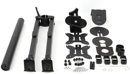 Amazon Basics Adjustable Dual Monitor Desk Mount, Supports up to 32 inch Monitors and 22 lbs per Arm, Adjustable Tension, VESA 75x75/100x100, Black - Image 6