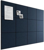 Bumusty 48"x 36" Large Felt Bulletin Board Tiles, Carbon Blue by BUMUSTY