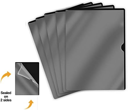 Black Vinyl Folders, Heavy Duty Plastic Folders with Clear Front Pocket, Doctor Stuff, Letter Size L-Type Document Holder for Home, Office and Medical, Pack of 50 - Image 2