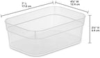Sterilite Medium Storage Tray Containers with Sturdy Banded Rim and Textured Bottom for Desktop and Drawer Household Organization, Clear, 48 Pack - Image 4