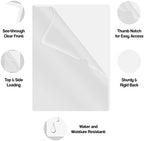 White Vinyl Folders, Heavy Duty Plastic Folders with Clear Front Pocket, Doctor Stuff, Letter Size L-Type Document Holder for Home, Office and Medical, Pack of 100 - Image 4