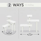 Furinno Turn-N-Tube Desk Organizers and Accessories, 3-Tier Desktop Organizer, Adjustable Desk Shelf, for Home Office, Study Room, Dorm Room, Organizers and Storage, White - Image 3