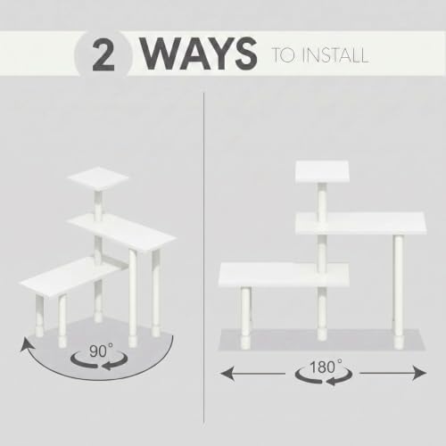 Furinno Turn-N-Tube Desk Organizers and Accessories, 3-Tier Desktop Organizer, Adjustable Desk Shelf, for Home Office, Study Room, Dorm Room, Organizers and Storage, White - Image 3