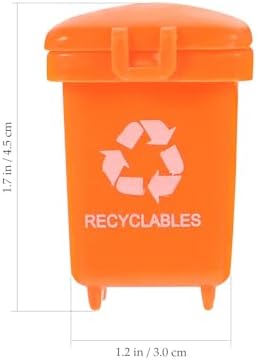 jojofuny 1.7x1.2 Inch Mini Trash Cans Toy, 20pcs Tiny Garbage Can Garbage Classification Toys for Pencil Cup Desktop Organizer Trash Truck Party Supplies (Pack of 2) - Image 3
