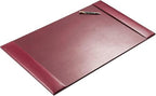 Burgundy Professional Leather Bonded Desk Blotter for Writing with Raised Edge Stitching - Office Desk Mat - Silver Meadow by Unknown