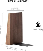 Muso Wood Handmade Walnut Book Ends for Shelves - Image 7