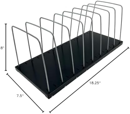 Huron Steel Wire Adjustable Vertical 8-Slot Desk File BinderOrganizer Storage - Image 7