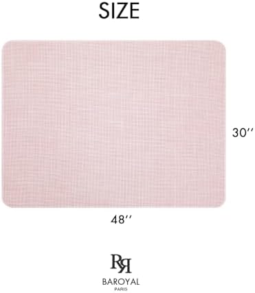 BARoyal Office Chair Mat for Hardwood Floor Under Desk Computer Rolling Chair Mat for Wood/Tile Floor Non-Slip Heavy Duty Desk Rug PVC Plastic Hard Floor Protector 30" x 48"(Blush) - Image 6