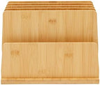 Bamboo Wooden Mail Holder, File Sorter for Letter and Folder Document Storage, Envelope Organizer with 5 Slots for Office Desk, Countertop, Home Organization (10x7 in) - Image 7
