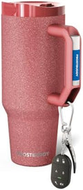 Frost Buddy Thicc Buddy 40 oz Tumbler with Handle (Burgundy Glitz) by FrostBuddy