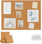 48" x 36" Decorative Bulletin Boards, Large Cork Board Alternative | 50 Pushpins60 Adhesive Tabs, Solid-Tile 12PC Felt Wall Tiles, Cork Boards for Office Push Pin Board Felt Board, Creamy Coffee by Unknown