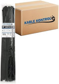 Kable Kontrol Cable Zip Ties, 28 Inch, 1000 Pcs, HD 175lbs Test, Black by KABLEKONTROL%C2%AE