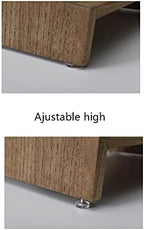 KIRIGEN Adjustable Wooden Under Desk Footrest, Office Foot Stool, Brown - Image 6