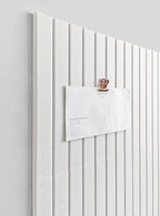Slated Felt Bulletin Board Tiles | Cork Board Alternative for Walls | Wall Panels for Office & Home Decor | Aesthetic Pinboard & Photo Board | 12-Pack (11.8" x 11.8") with Adhesive | Pure White - Image 2