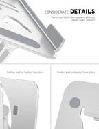 Z-Shaped Laptop Stand for Desk Fits 10"-16" Notebook, Silver - Image 3