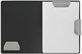LHiDS Magnetic Business Portfolio Lite Resume Padfolio Organizer with Clipboard, Paper Clip, Writing Pad, Pen/Card Holder, Magnetic Closure for Work, School and More (Grey, A4/Letter) by LHiDSCreative