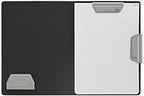 LHiDS Magnetic Business Portfolio Lite Resume Padfolio Organizer with Clipboard, Paper Clip, Writing Pad, Pen/Card Holder, Magnetic Closure for Work, School and More (Grey, A4/Letter) by LHiDSCreative