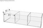 Marketing Holders Clear Acrylic Display Tray 3 Compartment 12.25" x 3.25" Rectangular Countertop Organizer for Retail Products Candy Bulk Items and Small Parts Storage - Image 4
