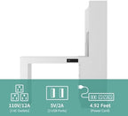 51.6" White L Shaped Home Office Desk with Drawers and Storage - Image 5