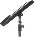 Rockville RLS68 Adjustable DJ Laptop, Tablet Tripod Stand with Dual Trays - Image 2