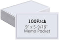Epakh 100 Pcs Self Adhesive Pockets - Bin Labels for Storage Bins Adhesive Sticky Pockets Plastic Label Sleeves Work Job Ticket Order Holders with Top Open for Home Posting Signs Office (9 x 5.6 Inch) by Epakh