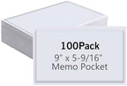 Epakh 100 Pcs Self Adhesive Pockets - Bin Labels for Storage Bins Adhesive Sticky Pockets Plastic Label Sleeves Work Job Ticket Order Holders with Top Open for Home Posting Signs Office (9 x 5.6 Inch) by Epakh