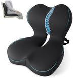 Memory Foam Seat Cushion,Office Chair Cushion with Lumbar Support for Back Pressure Relief, Car Seat Cushion with Adjustable Strap,Sciatica Pad Cushions for Car,Truck, Desk,Gaming Chair by XZdream
