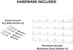 Marketing Holders Wall Business Card Holder with Hanging Hardware 20" x 10" Clear Acrylic Rack Holds 3.5" x 2" Horizontal Printed Gift or Appointment Cards for Medical and Legal Offices - Image 4