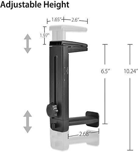 SCUUBE Headset Stand Headphone Stand 360 Degree Rotating Headphone Stand 2 in 1, Above&Under Desk Gaming Headset Holder Mount Hook Headset Stand Headset Holder Headphones Holder - Image 2