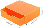Gelite Acrylic Desk Organizer with Drawer for Makeup Vanity Stackable Desktop Storage Box for Office Supplies, 13.8 x 9.8 x 3.9’’, Neon Orange - Image 2