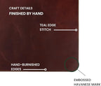 Havee Cabana Leather Desk Mat - Genuine Leather Handmade in Colombia - 32" x 16" - Brown - Image 5